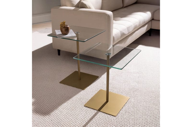 Challur Soffbord 40 cm - Guld/Vit - Möbler - Bord & matgrupp - Soffbord