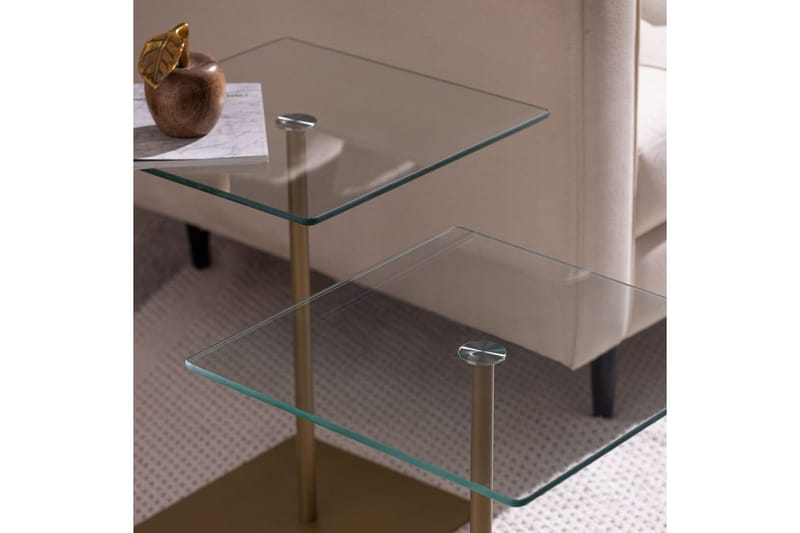 Challur Soffbord 40 cm - Guld/Vit - Möbler - Bord & matgrupp - Soffbord