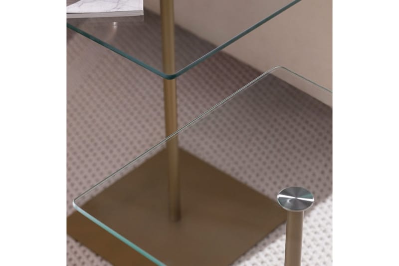 Challur Soffbord 40 cm - Guld/Vit - Möbler - Bord & matgrupp - Soffbord