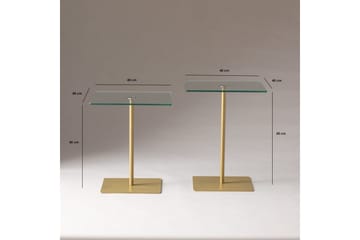 Challur Soffbord 40 cm - Guld/Vit - Möbler - Bord & matgrupp - Soffbord