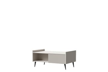 Chiku 100 cm Rektangulärt Soffbord med Hyllor i Målat Trä - Beige - Möbler - Bord & matgrupp - Soffbord