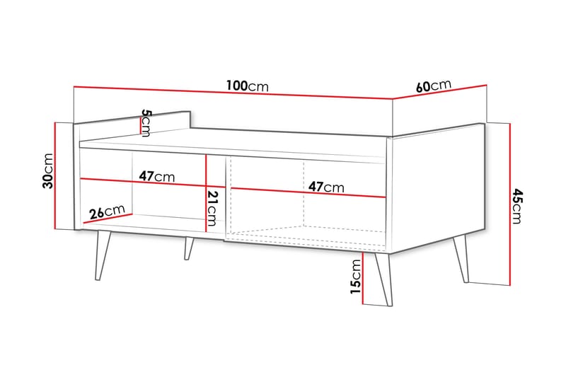 Chiku Soffbord 100 cm - Beige - Möbler - Bord & matgrupp - Soffbord