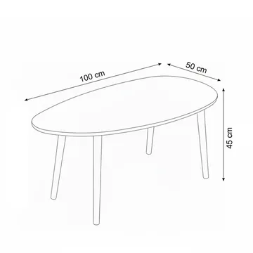 Childress Soffbord 100 cm - Ek - Möbler - Bord & matgrupp - Soffbord