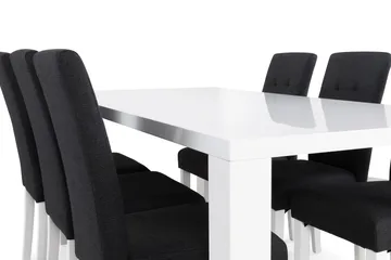 Cibus Matgrupp 180 cm med 6 Viktor Stol - Vit/Mörkgrå - Möbler - Bord & matgrupp - Matgrupp