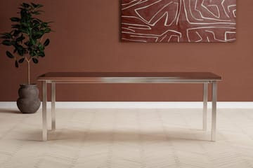 Cilo Stort Rektangulärt Matbord 210 cm i Trä och Metall - Silver - Möbler - Bord & matgrupp - Matbord & köksbord