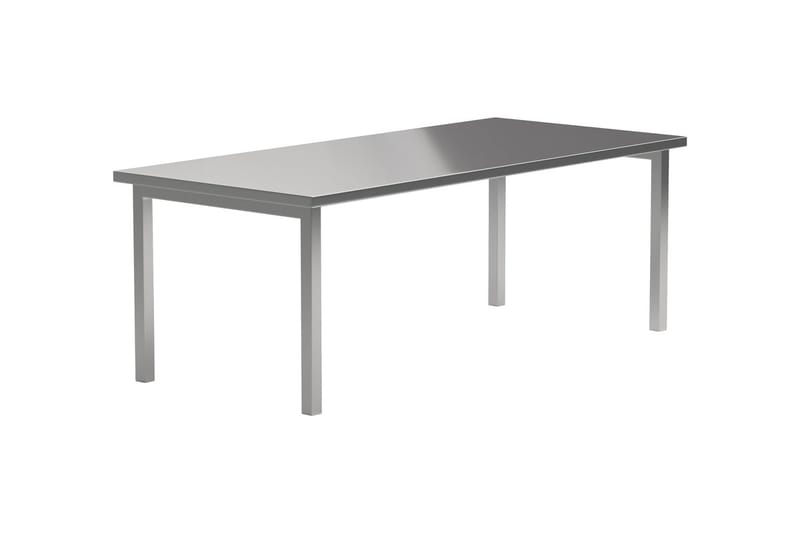 Cilo Stort Rektangulärt Matbord 210 cm i Trä och Metall - Silver - Möbler - Bord & matgrupp - Matbord & köksbord