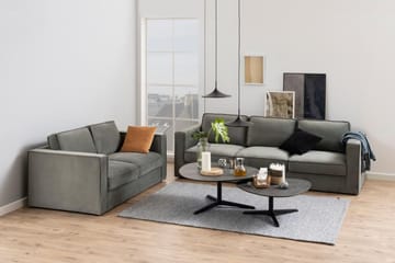 Cimino Ovalt Soffbord 100 cm i Keramik med Metallunderrede - Mörkgrå - Möbler - Bord & matgrupp - Soffbord