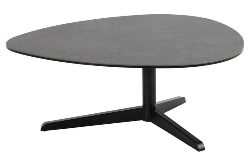 Cimino Ovalt Soffbord 84 cm i Keramik med Metallunderrede - Mörkgrå - Möbler - Bord & matgrupp - Soffbord