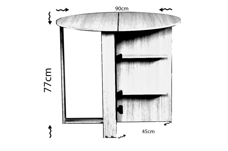 Comfortale Matbord Runt Hopfällbart - Mörk Ek - Möbler - Bord & matgrupp - Matbord & köksbord