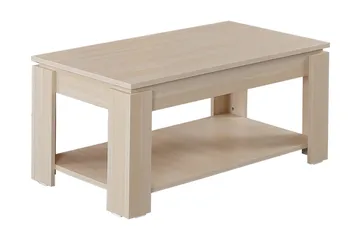 Comfortale Soffbord 104 cm med Förvaring Hylla - Ljus Ekfärg - Möbler - Bord & matgrupp - Soffbord