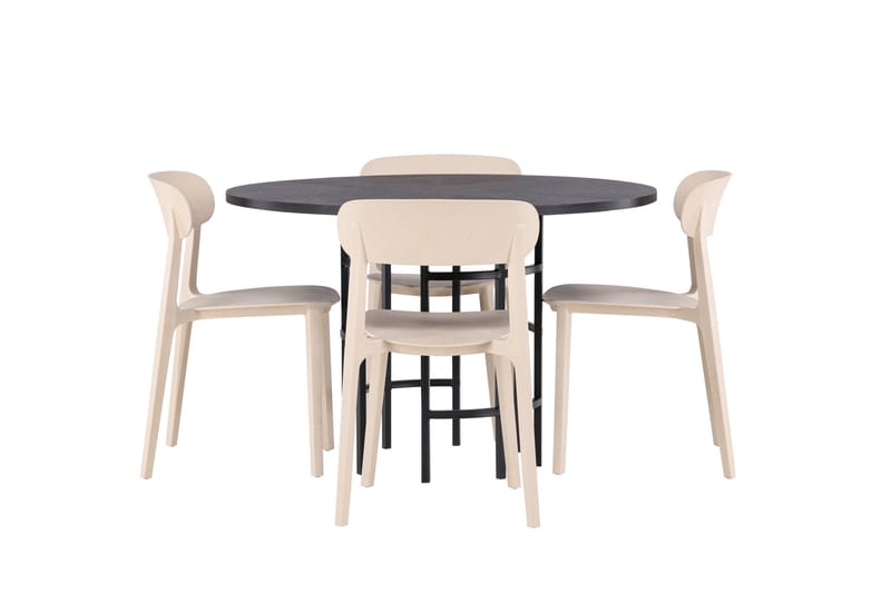 Copenhagen Matgrupp 115 cm Rund med 4 Åstol stolar - Beige - Möbler - Bord & matgrupp - Matgrupp