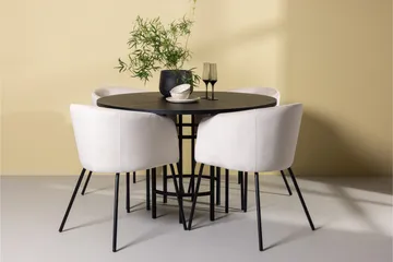 Copenhagen Matgrupp 115 cm Rund med 4 Berit stolar - Beige - Möbler - Bord & matgrupp - Matgrupp