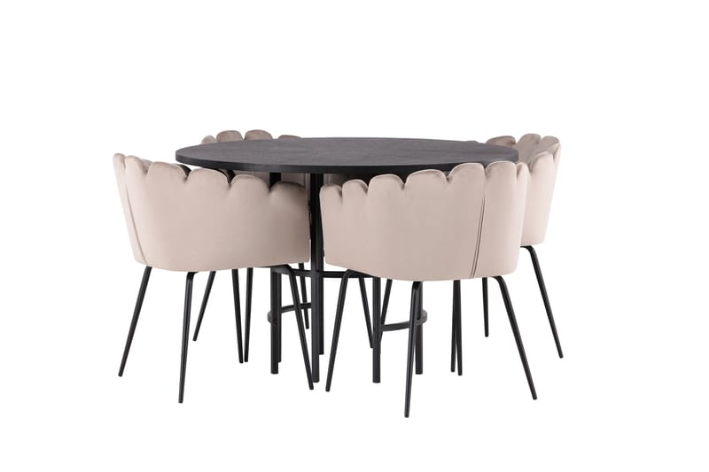 Copenhagen Matgrupp 115 cm Rund med 4 Limhamn stolar - Beige - Möbler - Bord & matgrupp - Matgrupp