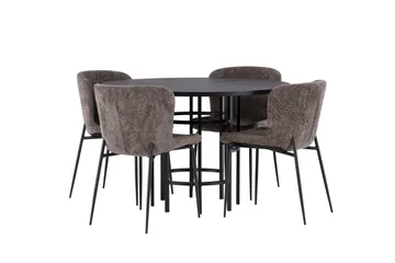 Copenhagen Matgrupp 115 cm Rund med 4 Modesto stolar - Beige - Möbler - Bord & matgrupp - Matgrupp