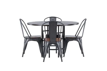 Copenhagen Matgrupp 115 cm Rund med 4 Tempe stolar - Mocca - Möbler - Bord & matgrupp - Matgrupp