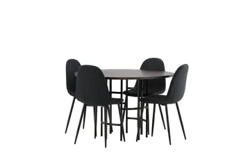 Copenhagen Matgrupp 115 cm Rund med 4 Polar stolar - Svart - Möbler - Bord & matgrupp - Matgrupp