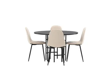Copenhagen Matgrupp 115 cm Rund med 4 Polar stolar - Beige - Möbler - Bord & matgrupp - Matgrupp