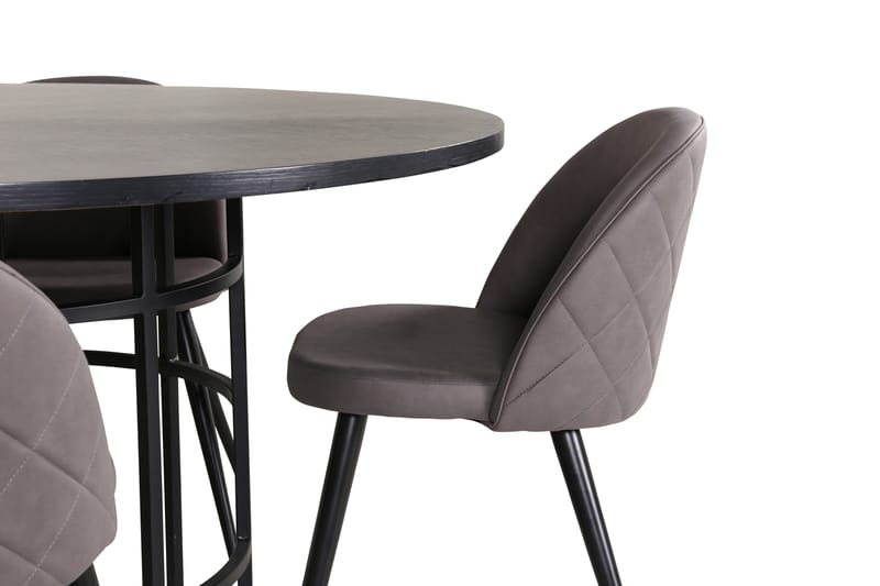 Copenhagen Matgrupp 140 cm Rund med 4 Velvet stolar - Möbler - Bord & matgrupp - Matgrupp