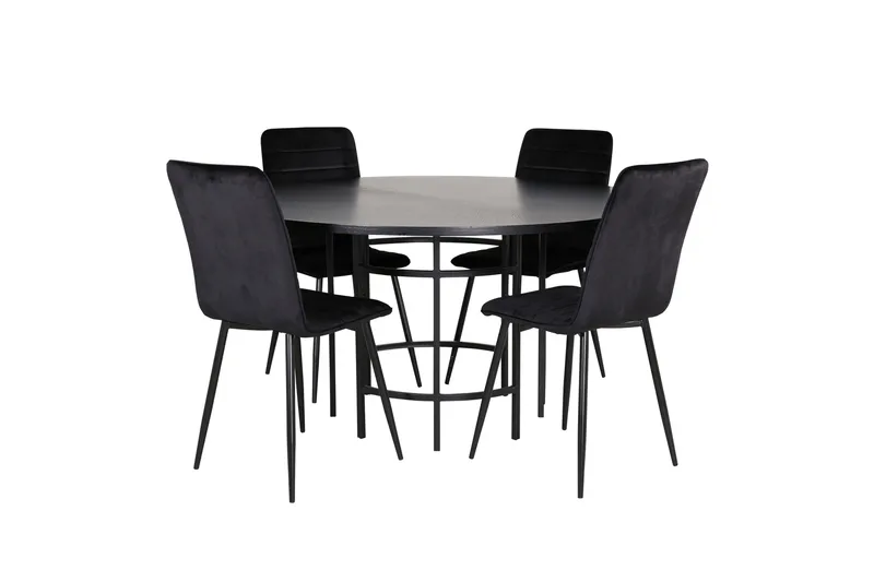 Copenhagen Matgrupp 140 cm Rund med 4 Windu Lyx stolar
