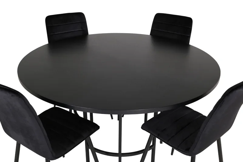 Copenhagen Matgrupp 140 cm Rund med 4 Windu Lyx stolar - Möbler - Bord & matgrupp - Matgrupp