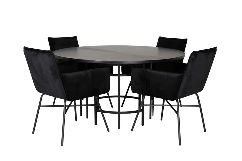 Copenhagen Matgrupp 140 cm Rund med 4 Petra stolar