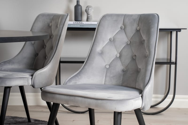 Copenhagen Matgrupp 140 cm Rund med 6 Velvet Deluxe stolar - Möbler - Bord & matgrupp - Matgrupp