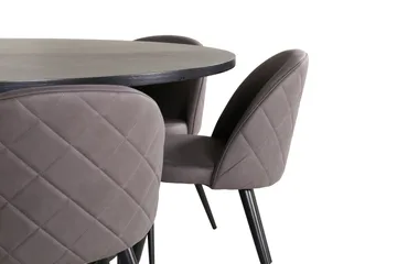 Copenhagen Matgrupp 140 cm Rund med 6 Velvet stolar - Möbler - Bord & matgrupp - Matgrupp