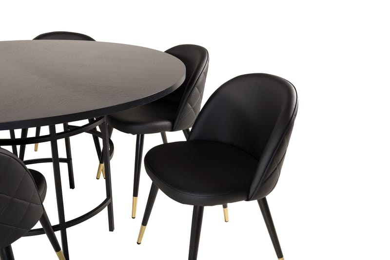 Copenhagen Matgrupp 140 cm Rund med 6 Velvet stolar - Möbler - Bord & matgrupp - Matgrupp