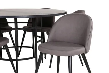 Copenhagen Matgrupp 140 cm Rund med 6 Velvet stolar - Möbler - Bord & matgrupp - Matgrupp