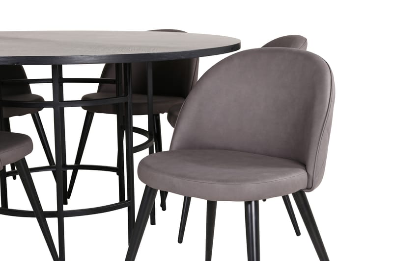 Copenhagen Matgrupp 140 cm Rund med 6 Velvet stolar - Möbler - Bord & matgrupp - Matgrupp