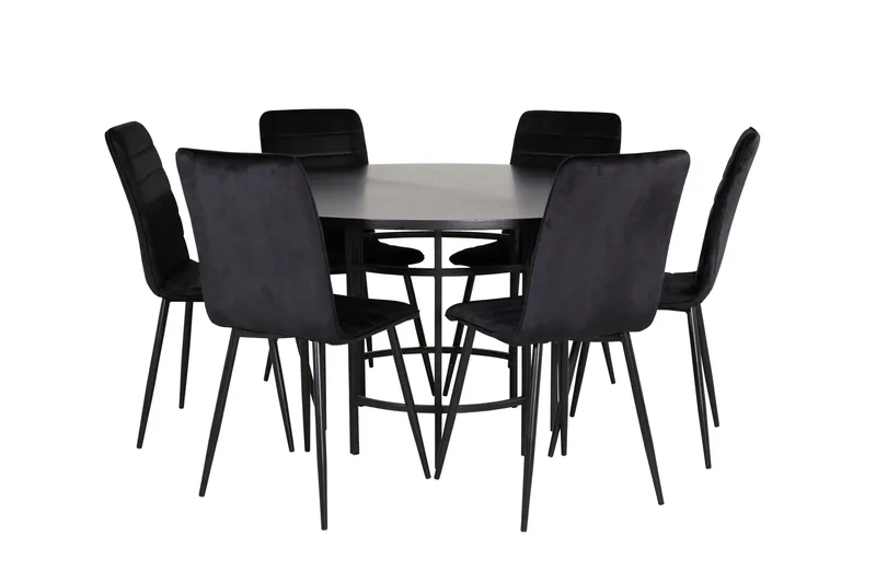 Copenhagen Matgrupp 140 cm Rund med 6 Windu Lyx stolar