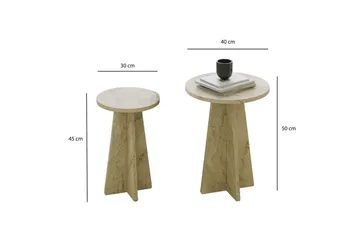 Corren Soffbord 40 cm - Travertine - Möbler - Bord & matgrupp - Soffbord