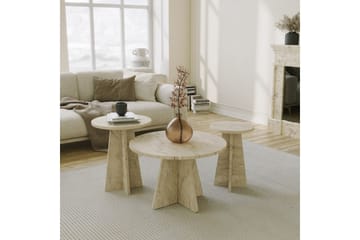 Corren Soffbord 60 cm - Travertine - Möbler - Bord & matgrupp - Soffbord