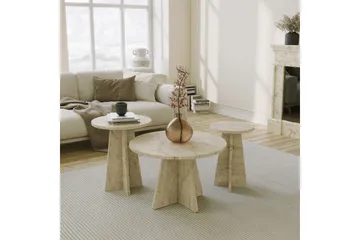 Corren Soffbord 60 cm - Travertine - Möbler - Bord & matgrupp - Soffbord