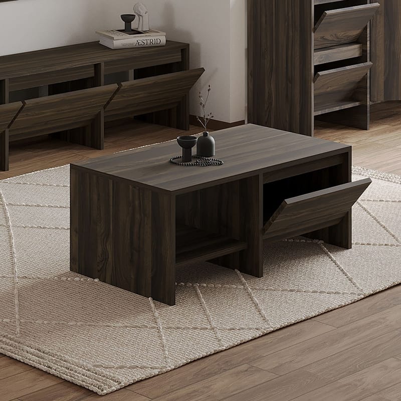 Crala Soffbord 90x35x45 cm - Valnöt - Möbler - Bord & matgrupp - Soffbord