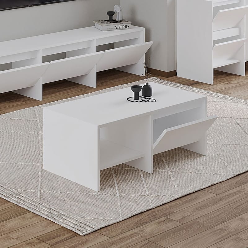 Crala Soffbord 90x35x45 cm - Vit - Möbler - Bord & matgrupp - Soffbord