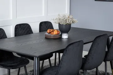 Daicy Matgrupp 180 cm inkl 6 Ypas Stolar - Svart/Mässing - Möbler - Bord & matgrupp - Matgrupp