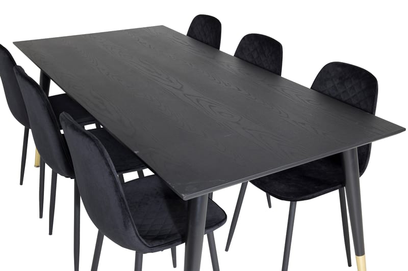 Daicy Matgrupp 180 cm inkl 6 Ypas Stolar - Svart/Mässing - Möbler - Bord & matgrupp - Matgrupp