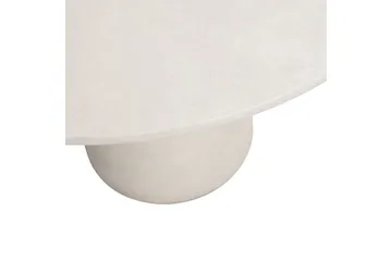 Damon Litet Runt Matbord 100 cm i Fiber Clay med Betongutseende - Vit - Möbler - Bord & matgrupp - Matbord & köksbord