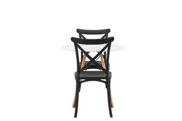 Danburi Matgrupp 60 cm Rund med 2 Crosett stolar - Svart - Möbler - Bord & matgrupp - Matgrupp