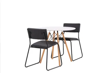 Danburi Matgrupp 60 cm Rund med 2 Kenth Stolar - Svart - Möbler - Bord & matgrupp - Matgrupp