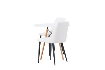 Danburi Matgrupp 60 cm Rund med 2 Night stolar - Vit - Möbler - Bord & matgrupp - Matgrupp