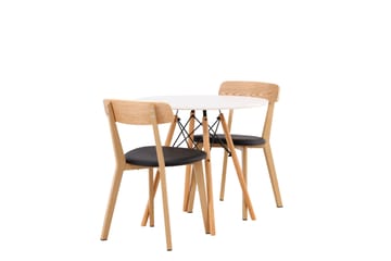 Danburi Matgrupp 60 cm Rund med 2 Sanjos stolar - Natur - Möbler - Bord & matgrupp - Matgrupp