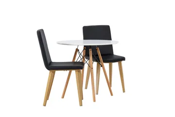 Danburi Matgrupp 60 cm Rund med 2 Today stolar - Svart - Möbler - Bord & matgrupp - Matgrupp