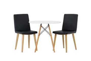 Danburi Matgrupp 60 cm Rund med 2 Today stolar - Svart - Möbler - Bord & matgrupp - Matgrupp