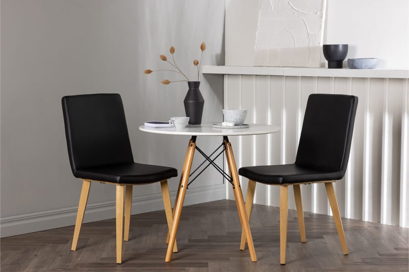 Danburi Matgrupp 60 cm Rund med 2 Today stolar - Svart - Möbler - Bord & matgrupp - Matgrupp