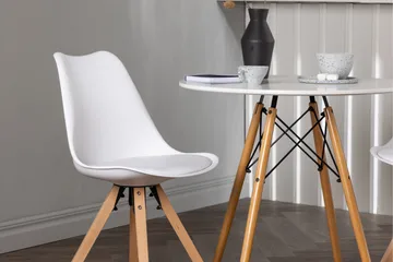 Danburi Matgrupp  60 cm Rund med 2 Zeno stolar - Vit - Möbler - Bord & matgrupp - Matgrupp