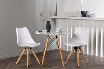 Danburi Matgrupp  60 cm Rund med 2 Zeno stolar - Vit - Möbler - Bord & matgrupp - Matgrupp