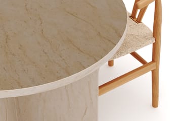 Dano Matbord 180 cm med 4 Dezuid Matstolar - Travertin / Natur - Möbler - Bord & matgrupp - Matgrupp