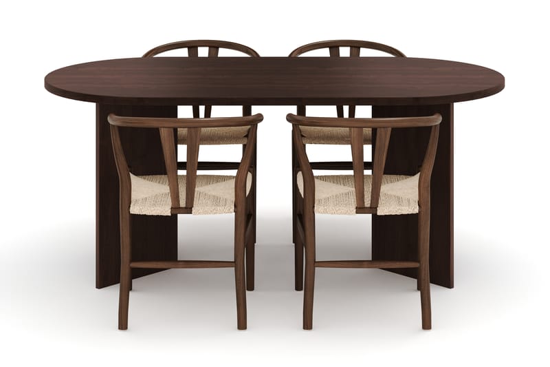 Dano Matbord 180 cm med 4 Dezuid Matstolar - Valnöt - Möbler - Bord & matgrupp - Matgrupp